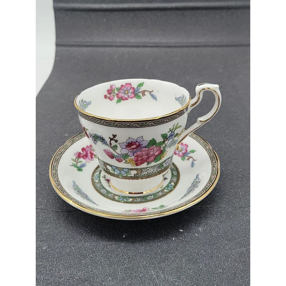 Paragon Tree of Kashmir - Tea Coffee Cup and Saucer Vtg England Bone China